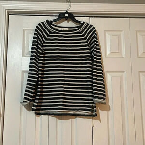 Max Studio Weekend Striped Pullover Sweatshirt Sweater
